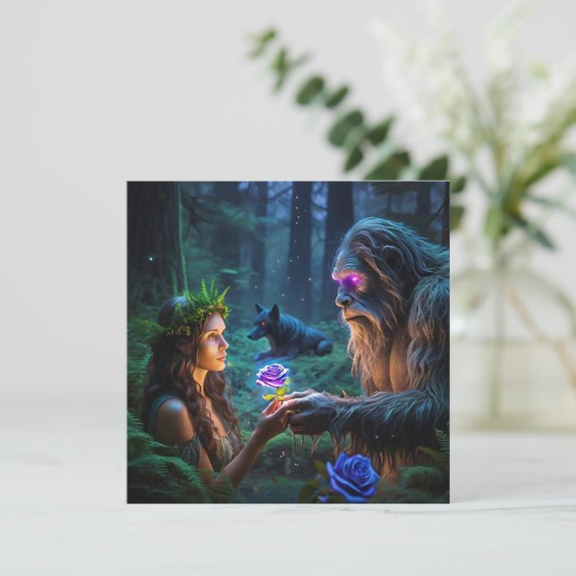 Carte de voeux plate (Debout devant)