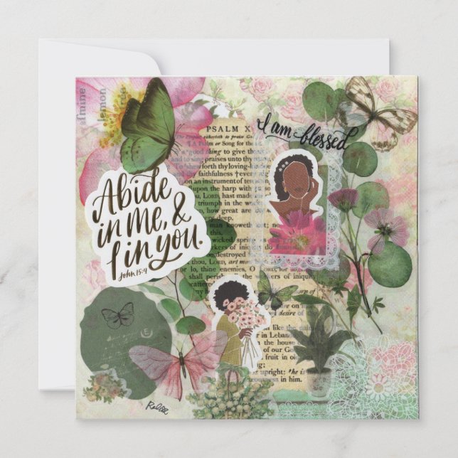 Carte de voeux plate "Gena" basée sur la foi (Devant)