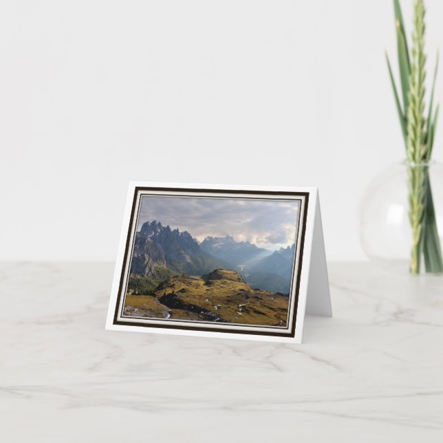 Carte de vœux pliable - Les Alpes italiennes ! (Devant)