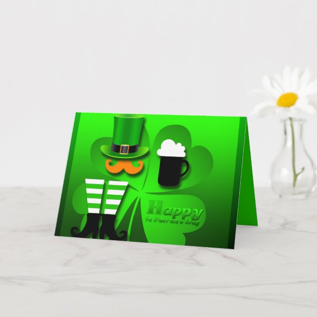 Carte de voeux pliée (Petite plante)