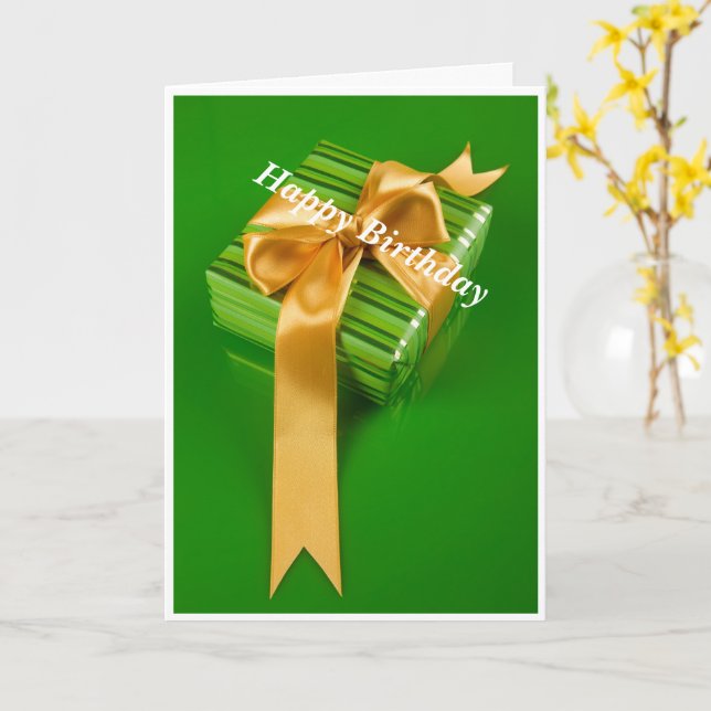 Carte de voeux pliée (Fleur jaune)