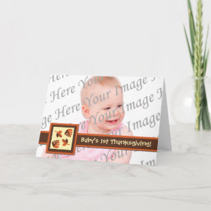 Carte de voeux pliée 1ère Thanksgiving Photo Baby