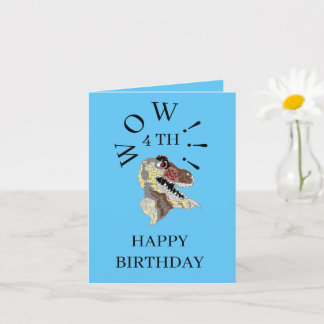 Carte de voeux pliée ; 4° anniversaire pour un gar