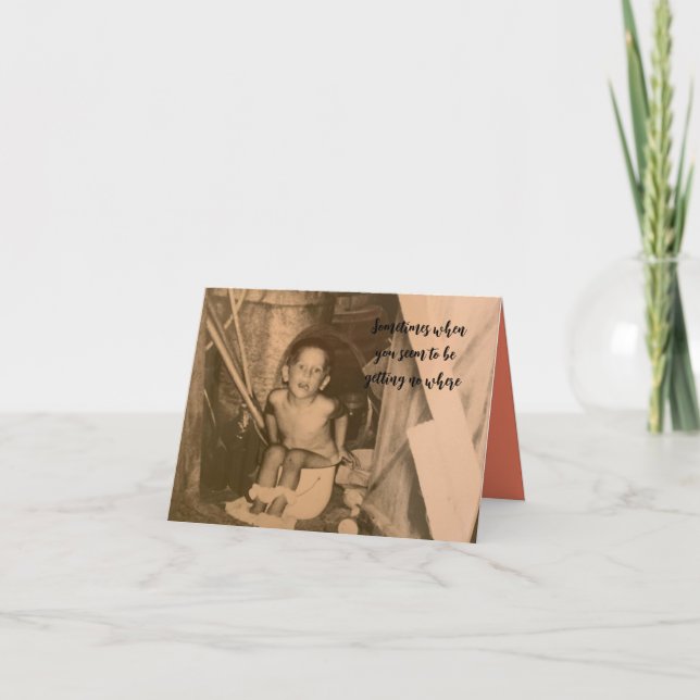 carte de voeux pliée 4" x 5,6" (Devant)