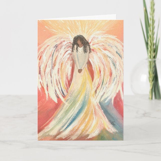 Carte de vœux pliée 5" x 7" Humble Angel (Devant)