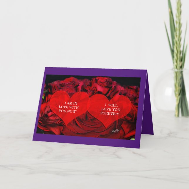 Carte de voeux pliée 5X7 "LOVING YOU FOREVER" (Devant)