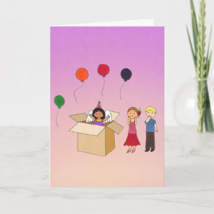 Carte de voeux pliée Anniversaire Surprise