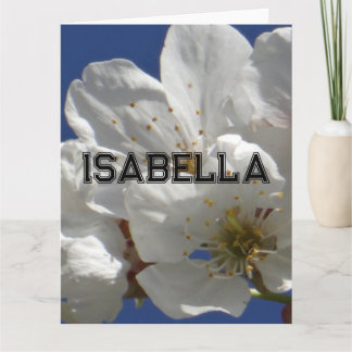 Carte de voeux pliée aux fleurs blanches mignonnes