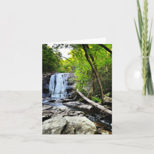 Carte de voeux pliée avec cascade