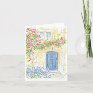 Carte de voeux pliée avec illustration originale