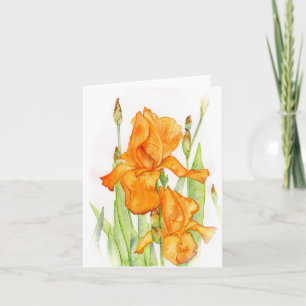 Carte de voeux pliée avec motif fleur
