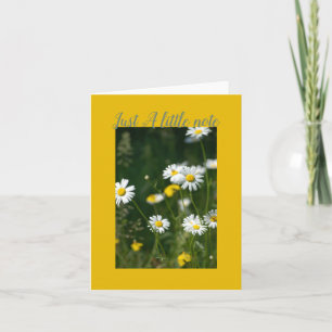 Carte de vœux pliée avec une petite note