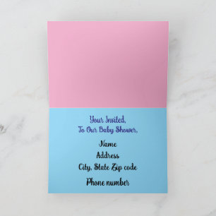 Carte de vœux pliée bébé