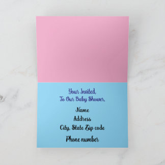 Carte de vœux pliée bébé