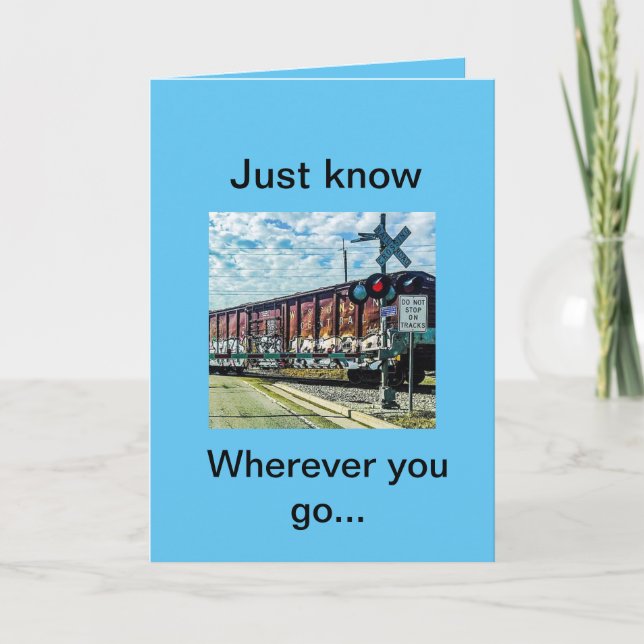 Carte de voeux pliée - Bon voyage ! (Devant)