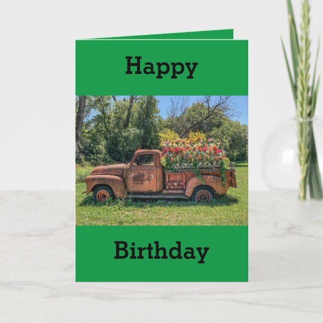 Carte de vœux pliée - Carte d'anniversaire (Devant)