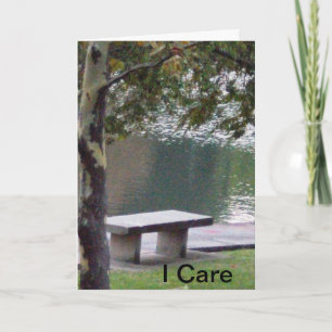 Carte de voeux pliée de 5 po x 7 po I Care Poem