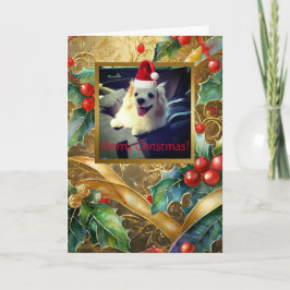 Carte de voeux pliée de 5" x 7" pour animaux de co