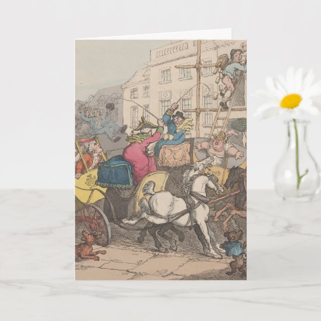 Carte de vœux pliée de Londres (Petite plante)