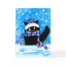 Carte de voeux pliée de Noël 5" x 7"