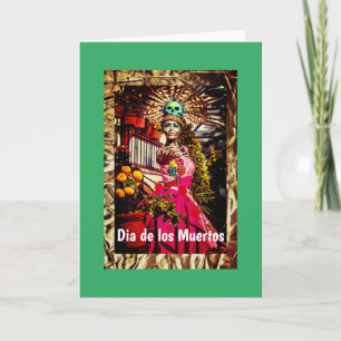 Carte de voeux pliée Dia de los Muertos, 5" x 7"