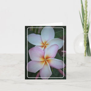 Carte de vœux pliée Double Halo Plumeria