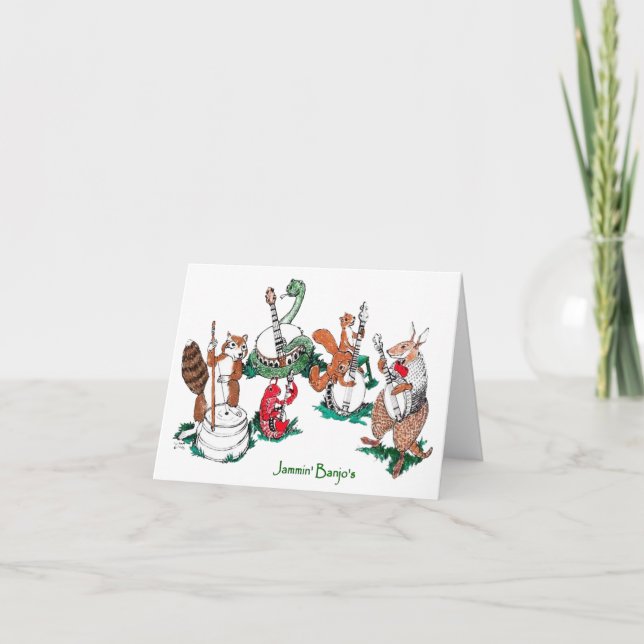 Carte de voeux pliée du critère amusant de Jamin B (Devant)