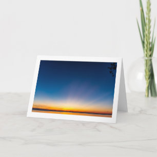 Carte de voeux pliée en blanc "Earth Rays"