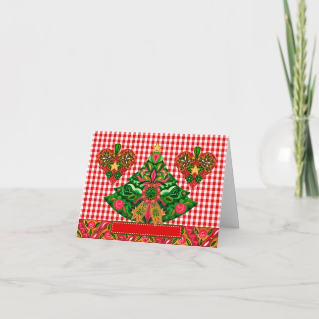 Carte de vœux pliée God Jul scandinave Noël 2 (Devant)