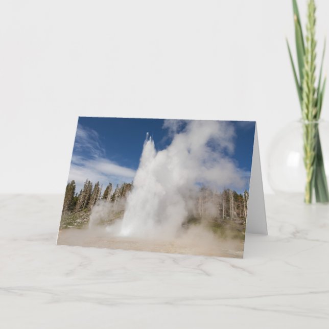 Carte de voeux pliée Grand Geyser (Devant)