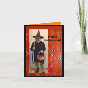 Carte de voeux pliée Halloween humoristique