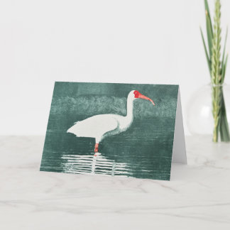 Carte de vœux pliée Ibis d'Amérique