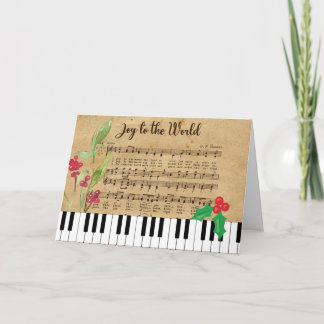 Carte de vœux pliée Joy To the World