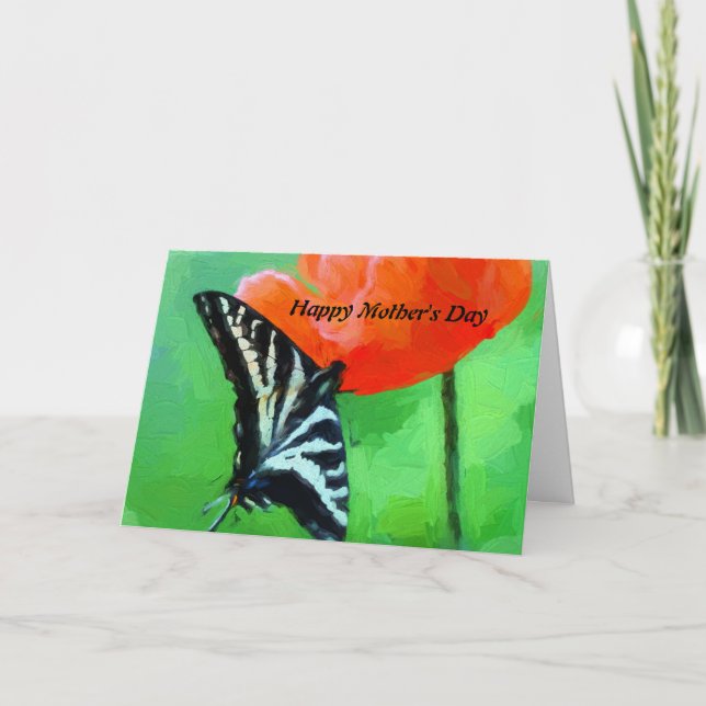 Carte de vœux pliée Joyeuse Fête des Mères (Devant)