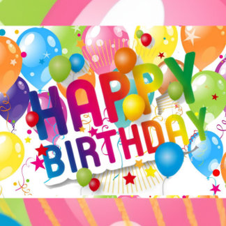 Carte de vœux pliée Joyeux Anniversaire