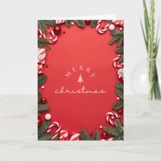Carte de vœux pliée Joyeux Noël