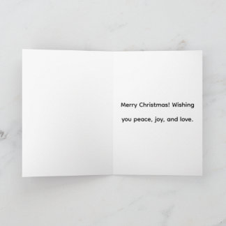 Carte de vœux pliée Joyeux Noël