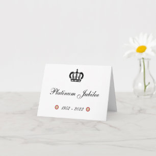 Carte de voeux pliée Joyeux Platinum Jubilee
