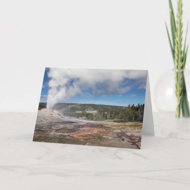 Carte de voeux pliée Lion Geyser (Devant)