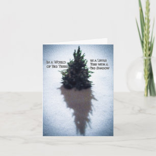 Carte de voeux pliée Little Tree Inspiring Quote