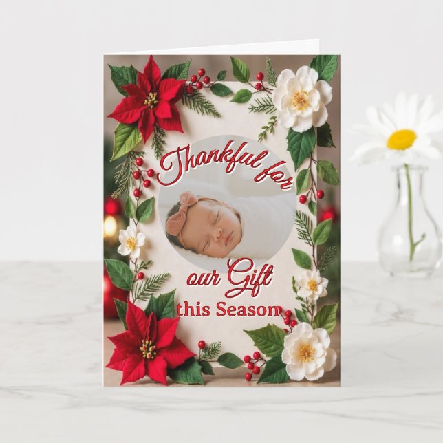 Carte de vœux pliée 'Magie de l'enfance' (Petite plante)