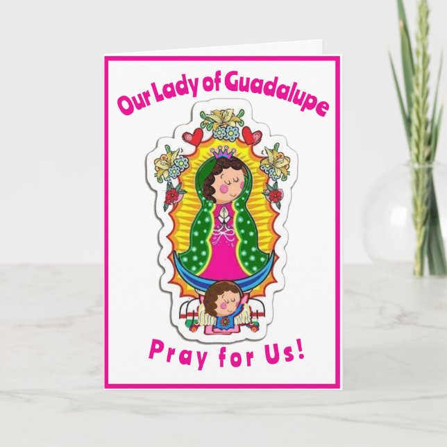 Carte de voeux pliée Notre-Dame de Guadalupe (Devant)