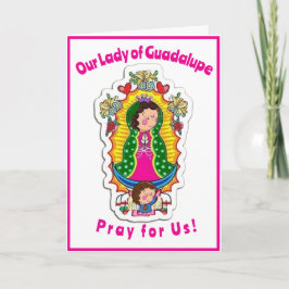 Carte de voeux pliée Notre-Dame de Guadalupe