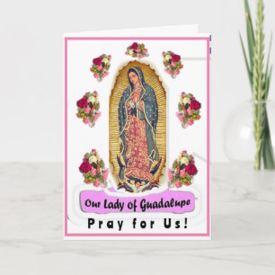 Carte de voeux pliée Notre-Dame de Guadalupe