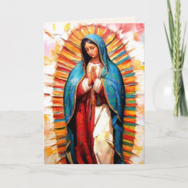 Carte de voeux pliée Notre-Dame de Guadalupe (Devant)