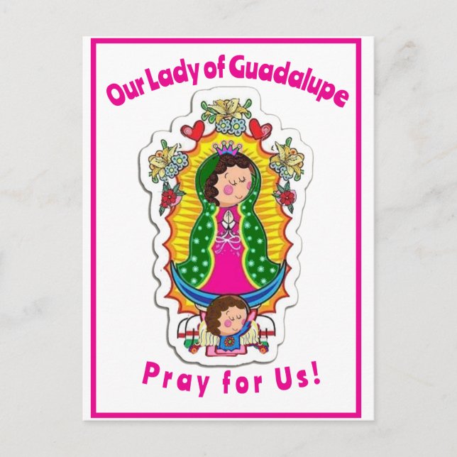 Carte de voeux pliée Notre-Dame de Guadalupe (Devant)