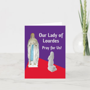Carte de voeux pliée Notre-Dame de Lourdes