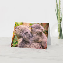 Carte de vœux pliée ours en peluche mère et enfant