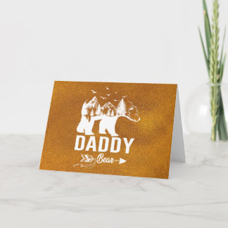 Carte de voeux pliée papa Bear