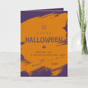 Carte de vœux pliée personnalisée pour Halloween